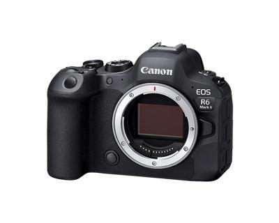 Canon EOS R6 Mark II full-frame mirrorless camera body, three-quarter front view